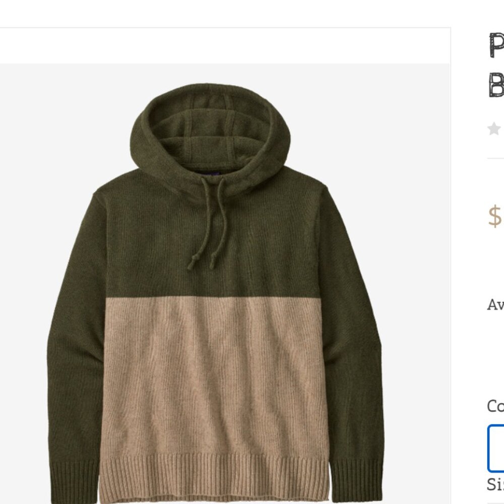 Patagonia Wool Sweatshirt size M Brown & Blue